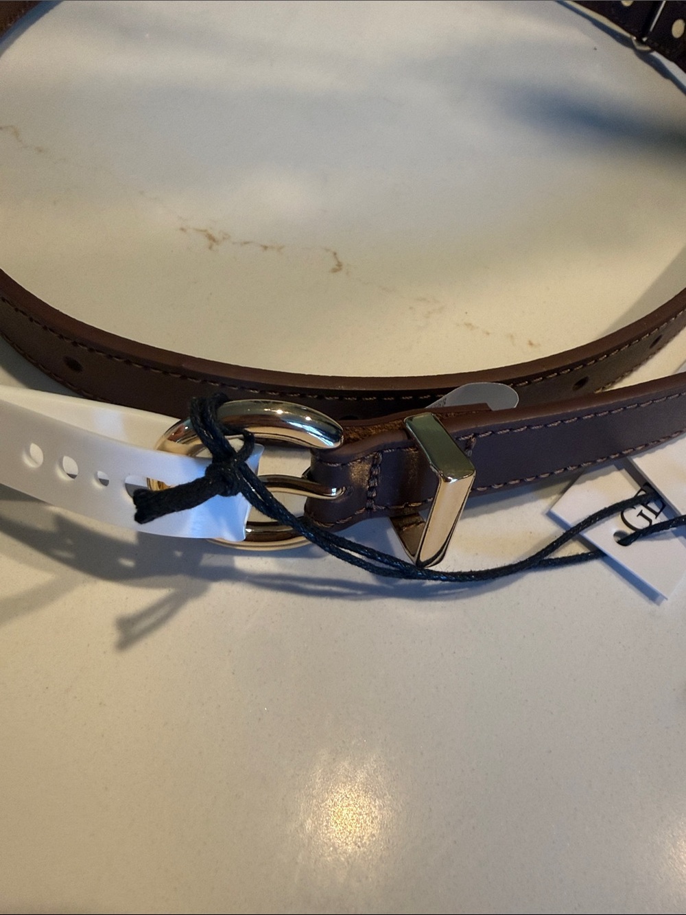 Jason Wu Brown Leather Belt with Gold-Tone Buckle - Picture 7 of 7